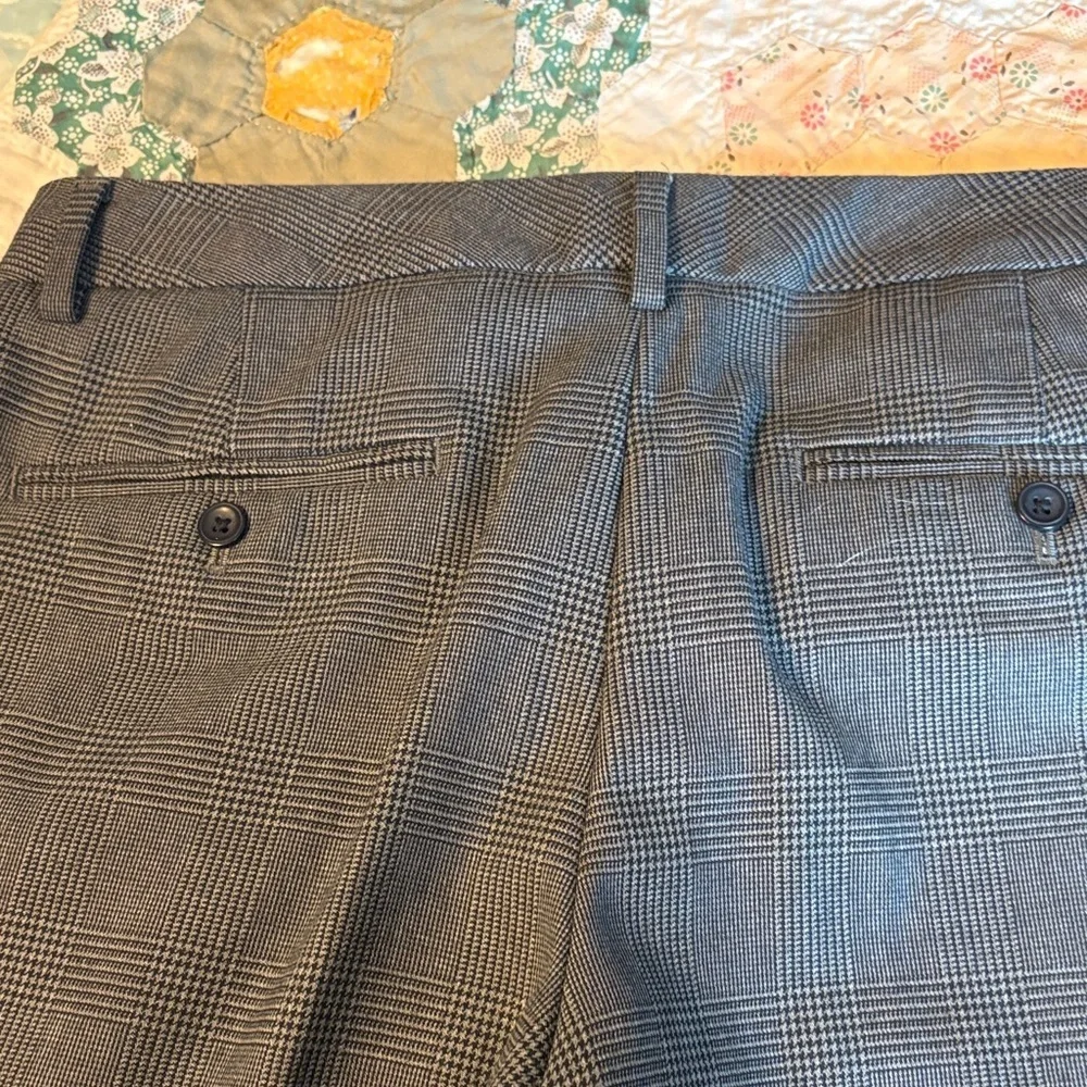 Gap Perfect Trouser Stretch Gray Plaid Dress Pants Women’s Size 6L - Picture 7 of 7